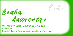 csaba laurentzi business card